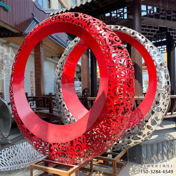 雙環雕塑訂做,城市雕塑,不銹鋼雙環雕塑工程精品 雙環雕塑訂做,城市雕塑,不銹鋼雙環雕塑工程精品