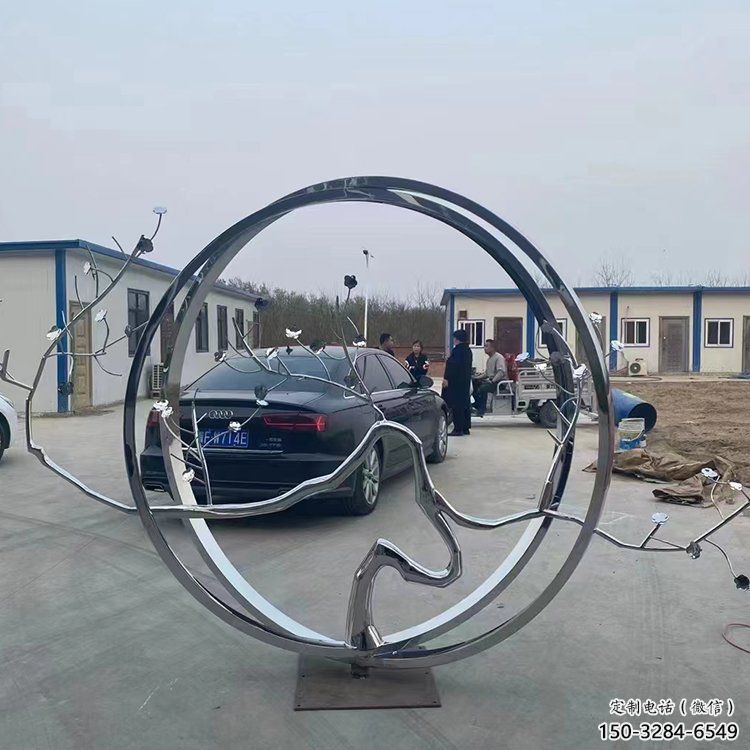 圓環雕塑,鏤空景觀雕塑,抽象效果 圓環雕塑,鏤空景觀雕塑,抽象效果