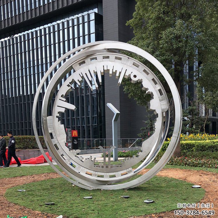 圓圈雕塑定制,村標概念,景觀不銹鋼圓圈雕塑預定 圓圈雕塑定制,村標概念,景觀不銹鋼圓圈雕塑預定