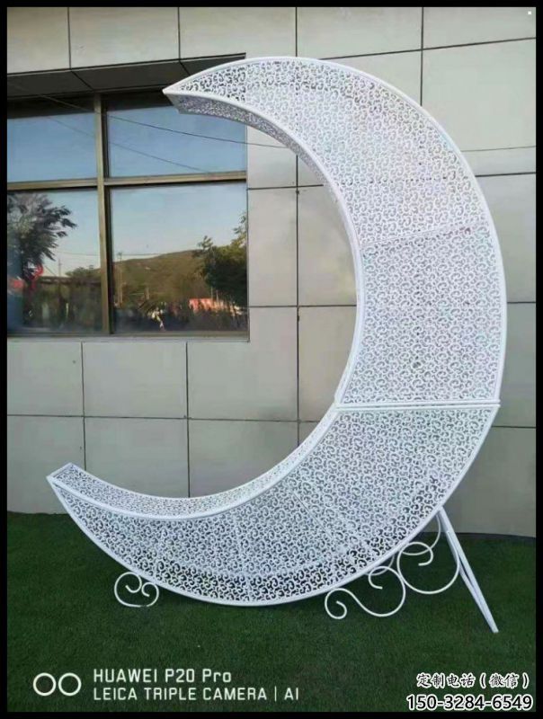 月亮雕塑供需，廣場(chǎng)雕塑，鏤空月亮雕塑定制廠家