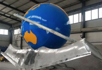 建筑書籍雕塑預定，城區小品，書籍地球儀雕塑制造商