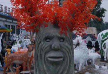 仿真樹雕塑制作，彩繪工藝，玻璃鋼仿真樹雕塑定價