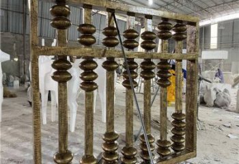 主題珠算雕塑生產(chǎn)，透雕系列，別墅珠算雕塑生產(chǎn)商