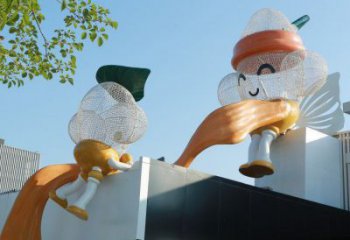 鏤空卡通雕塑承接，鍛造工藝，鐵藝卡通雕塑廠家訂做