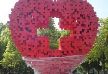 愛(ài)心雕塑通用，花園小品，廣場(chǎng)不銹鋼愛(ài)心雕塑優(yōu)價(jià)