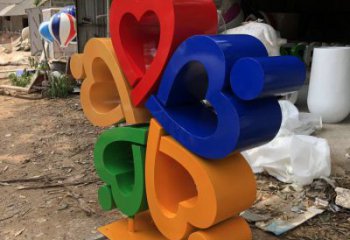 園林心心相印雕塑