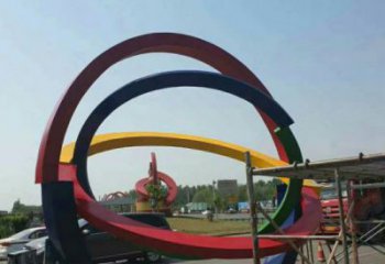 雙環(huán)雕塑制造,歐式風(fēng)格,不銹鋼雙環(huán)雕塑廠家定價(jià)