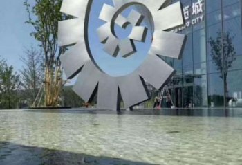 烤漆圓環(huán)雕塑制造商，室外軟裝，燈光圓環(huán)雕塑制作承接