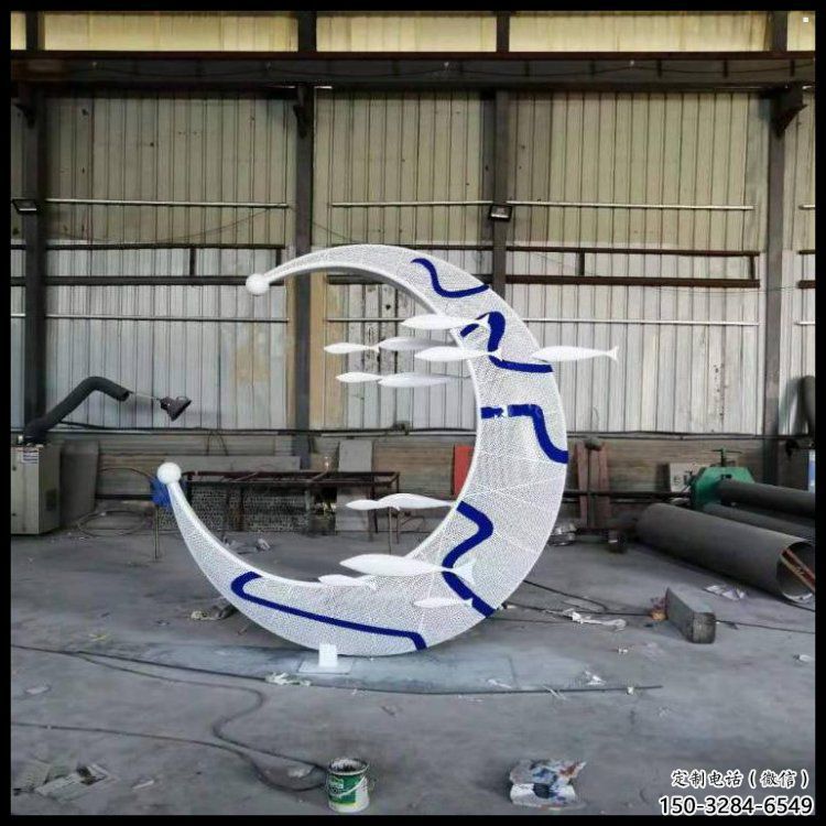 幼兒園月牙雕塑,鐵藝文化雕塑,鑄造制作 幼兒園月牙雕塑,鐵藝文化雕塑,鑄造制作