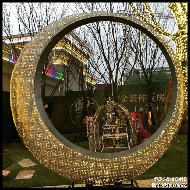 月牙雕塑訂做,城市裝飾,庭院鏤空月牙雕塑展品 月牙雕塑訂做,城市裝飾,庭院鏤空月牙雕塑展品