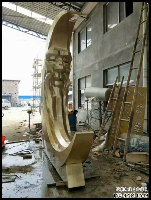 月神雕塑常用，公園小品，房地產(chǎn)不銹鋼月神雕塑生產(chǎn)商