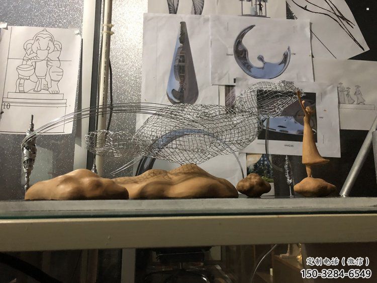 金屬云朵雕塑，美陳原理，鏤空工藝制作