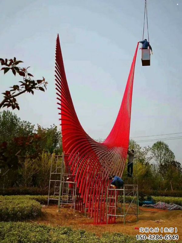 烤漆鳳尾雕塑 烤漆鳳尾雕塑