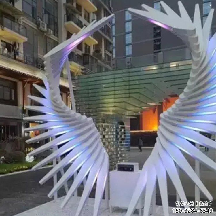 天使之翼雕塑常用，鋼管組合，景觀翅膀雕塑定價