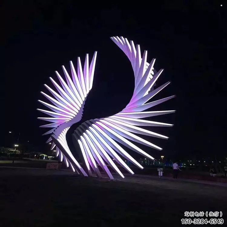 天使之翼雕塑制造商，城市雕塑，公園廣場翅膀雕塑觀賞型