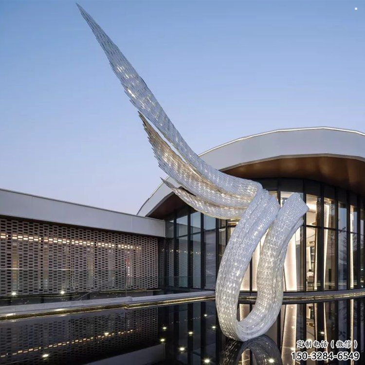 制造天使之翼雕塑專供，地標(biāo)擺件，翅膀雕塑訂做