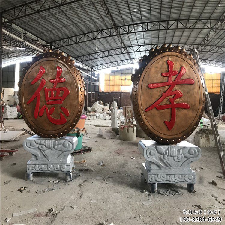 景觀鑼鼓雕塑制造商，校園雕塑，不銹鋼鑼鼓雕塑供給