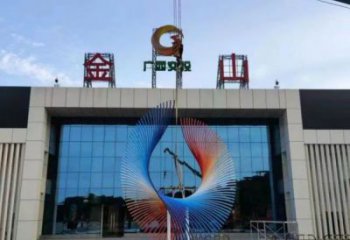 彩繪景觀鳥翅雕塑生產，景區(qū)案例，不銹鋼鳥翅雕塑優(yōu)選