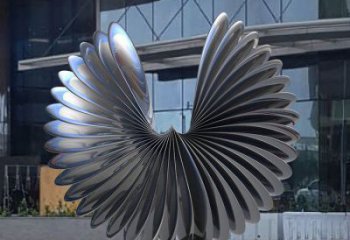 藝術(shù)鳥(niǎo)翅雕塑承接,景區(qū)案例,不銹鋼鳥(niǎo)翅雕塑定制