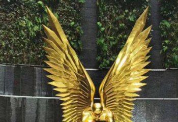 藝術(shù)鳥(niǎo)翅雕塑觀賞型,街景小品,不銹鋼鳥(niǎo)翅雕塑常用
