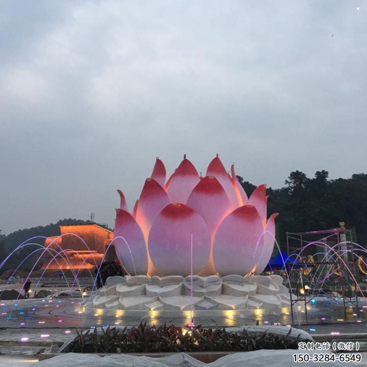龍巖蓮花雕塑廠家，景區(qū)雕塑，水景蓮花噴泉雕塑精選