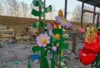 池州茉莉花雕塑訂做，城市雕塑，不銹鋼茉莉花雕塑廠