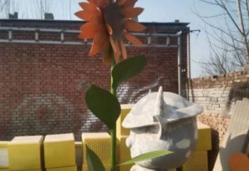 廈門太陽花雕塑工程，美陳雕塑，玻璃鋼太陽花雕塑廠家