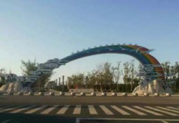 晉安云朵大門雕塑，公園美陳元素，不銹鋼云朵大門雕塑