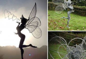 張掖小精靈雕塑,抽象卡通雕塑,美陳人物擺件