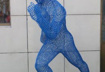定西鏤空跑步雕塑,標(biāo)識(shí)雕塑,烤漆鐵藝人物雕塑優(yōu)選