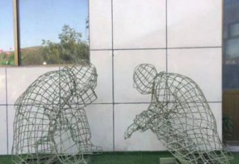 嘉峪關(guān)鏤空對(duì)弈雕塑標(biāo)準(zhǔn),廣場(chǎng)雕塑,鐵藝民俗人物雕塑供給