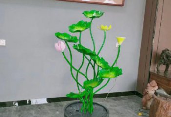 河池荷花雕塑異型優(yōu)選，城市裝飾，展示荷花雕塑定做