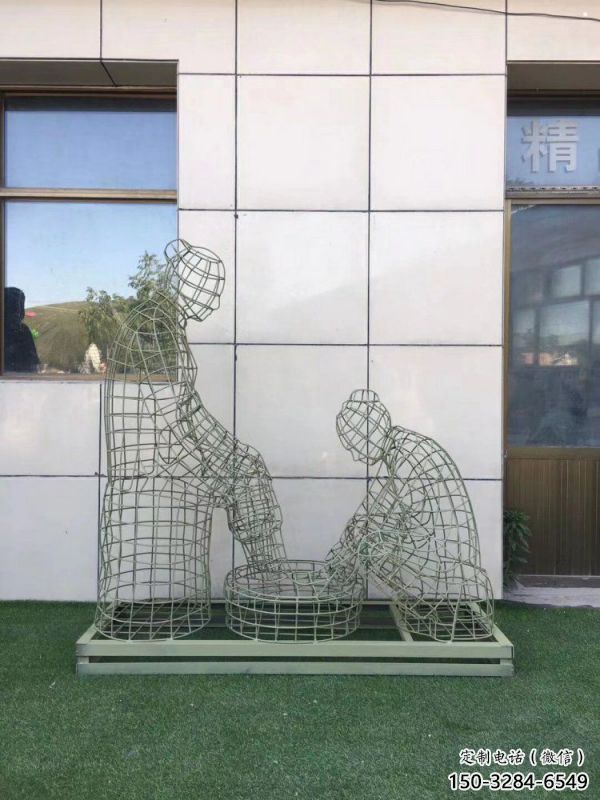 貴陽鏤空孝道雕塑通用,街景小品,鐵藝洗腳雕塑制造 貴陽鏤空孝道雕塑通用,街景小品,鐵藝洗腳雕塑制造