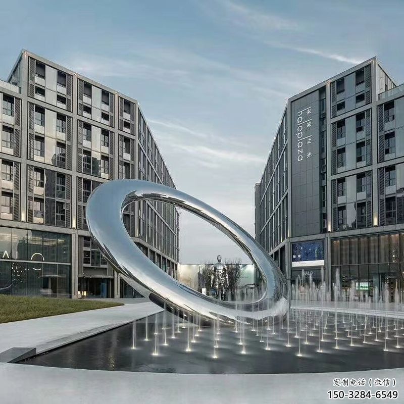 澄邁水簾圓環雕塑,直噴式旱地水景噴泉雕塑 澄邁水簾圓環雕塑,直噴式旱地水景噴泉雕塑