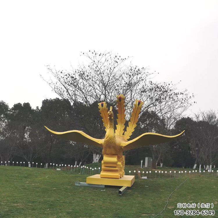 衡水鳳凰雕塑選用，美陳雕塑，鑄銅鳳凰雕塑工藝廠家