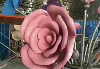 定安牡丹花雕塑工廠優選，城市裝飾，牡丹花花朵雕塑供給