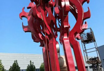 五指山火球雕塑，精神堡壘火球雕塑落地展示