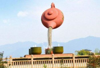 新樂公園天壺雕塑工廠，不銹鋼材質，圓雕形式