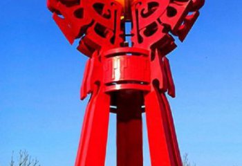 邯鄲精神堡壘火球雕塑，城市建筑雕塑，創意藝術設計