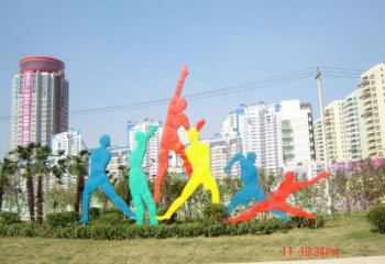 恩施投籃雕塑，剪影工藝制作，不銹鋼體育人物雕塑