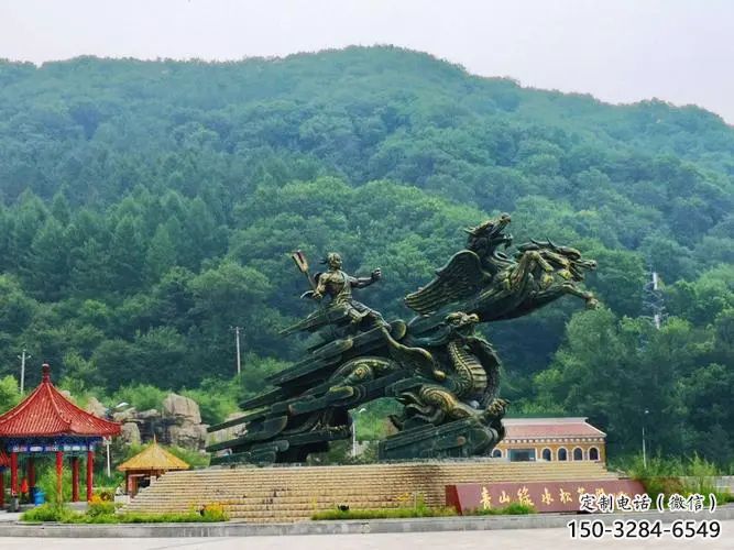 鄂州夸父逐日雕塑，鑄銅神話人物雕塑