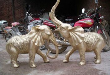 咸寧大象雕塑制造商，小區(qū)擺件，銅大象雕塑提供