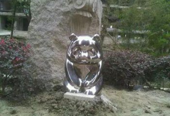 德惠熊貓雕塑服務(wù)商,動(dòng)物美陳雕塑,不銹鋼熊貓雕塑廠家