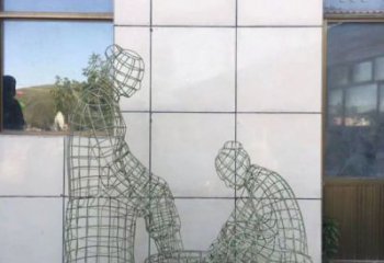 白城鏤空孝道雕塑通用，街景小品，鐵藝洗腳雕塑制造