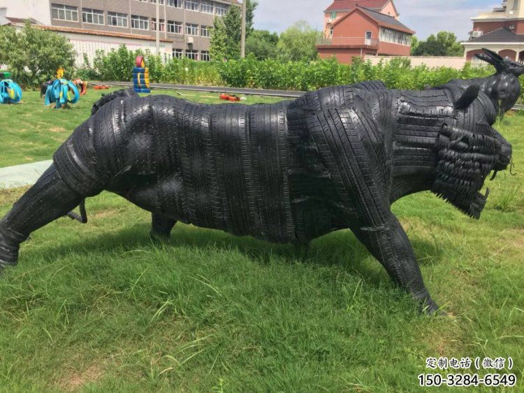 黃南輪胎牛雕塑承接,鍛造工藝,仿銅輪胎牛雕塑訂做 黃南輪胎牛雕塑承接,鍛造工藝,仿銅輪胎牛雕塑訂做