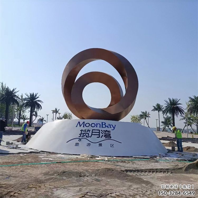 街道圓環(huán)雕塑,鍛造景觀雕塑,古銅效果 街道圓環(huán)雕塑,鍛造景觀雕塑,古銅效果