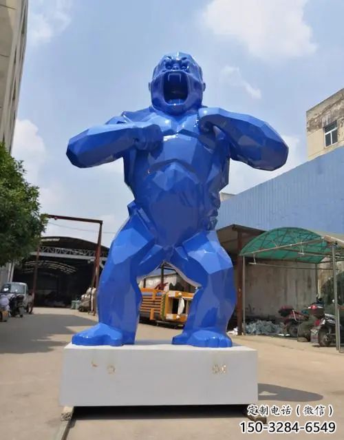 海西彩繪黑猩猩雕塑