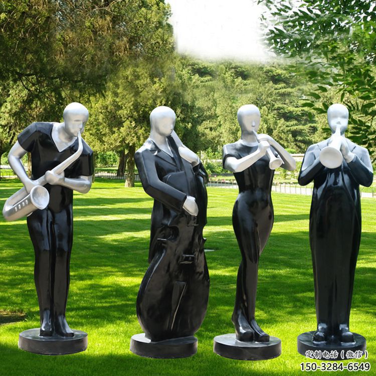 淄博公園吹拉彈唱雕塑 淄博公園吹拉彈唱雕塑