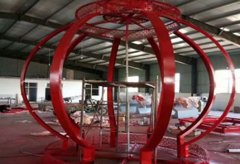 東湖景觀燈籠雕塑優選，陸地擺件，園林不銹鋼燈籠雕塑供應