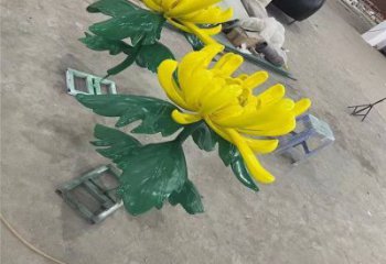 本溪景區菊花雕塑優選，圓雕體系，城市菊花雕塑選定